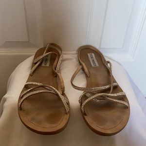 Rhinestone Strappy Sandals - Steve Madden